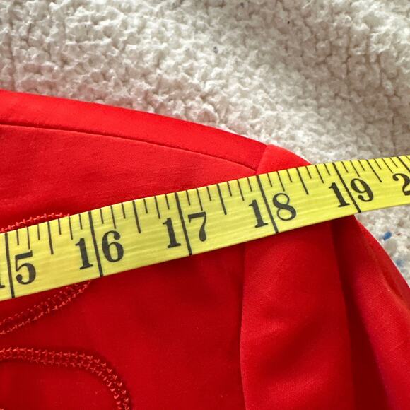 GIOVANNA Jacket Womens  20W Orange Coral Linen Embroidered Special Occasion - Picture 14 of 14